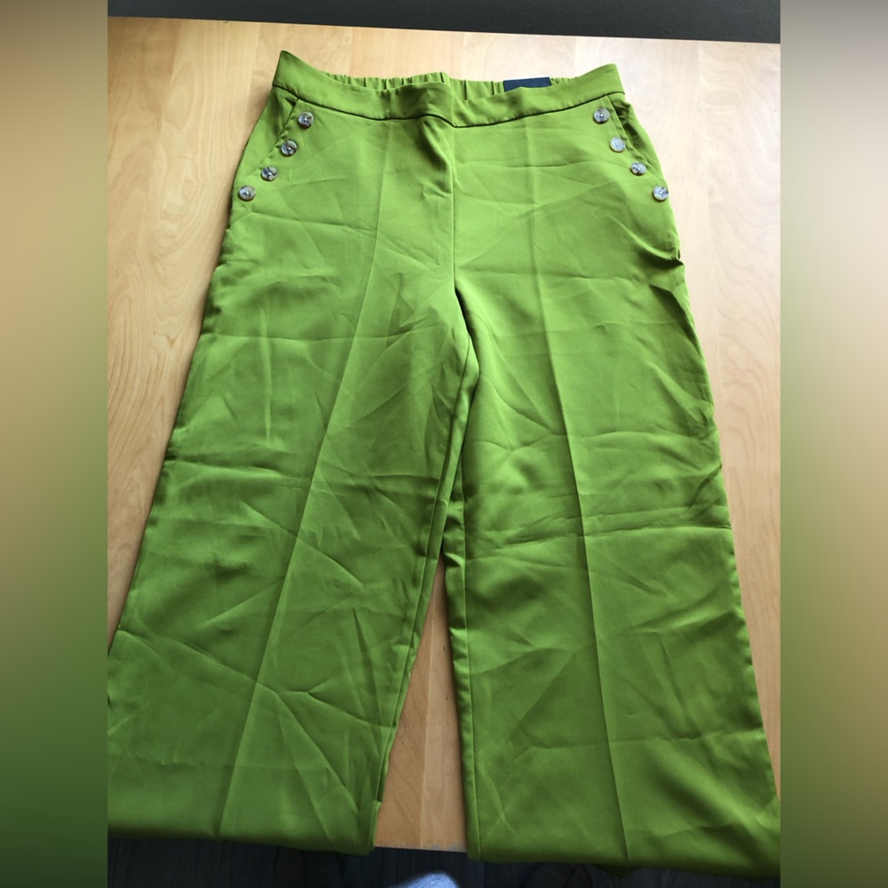 Meg + Margot Green Wide-Leg pull on Trousers